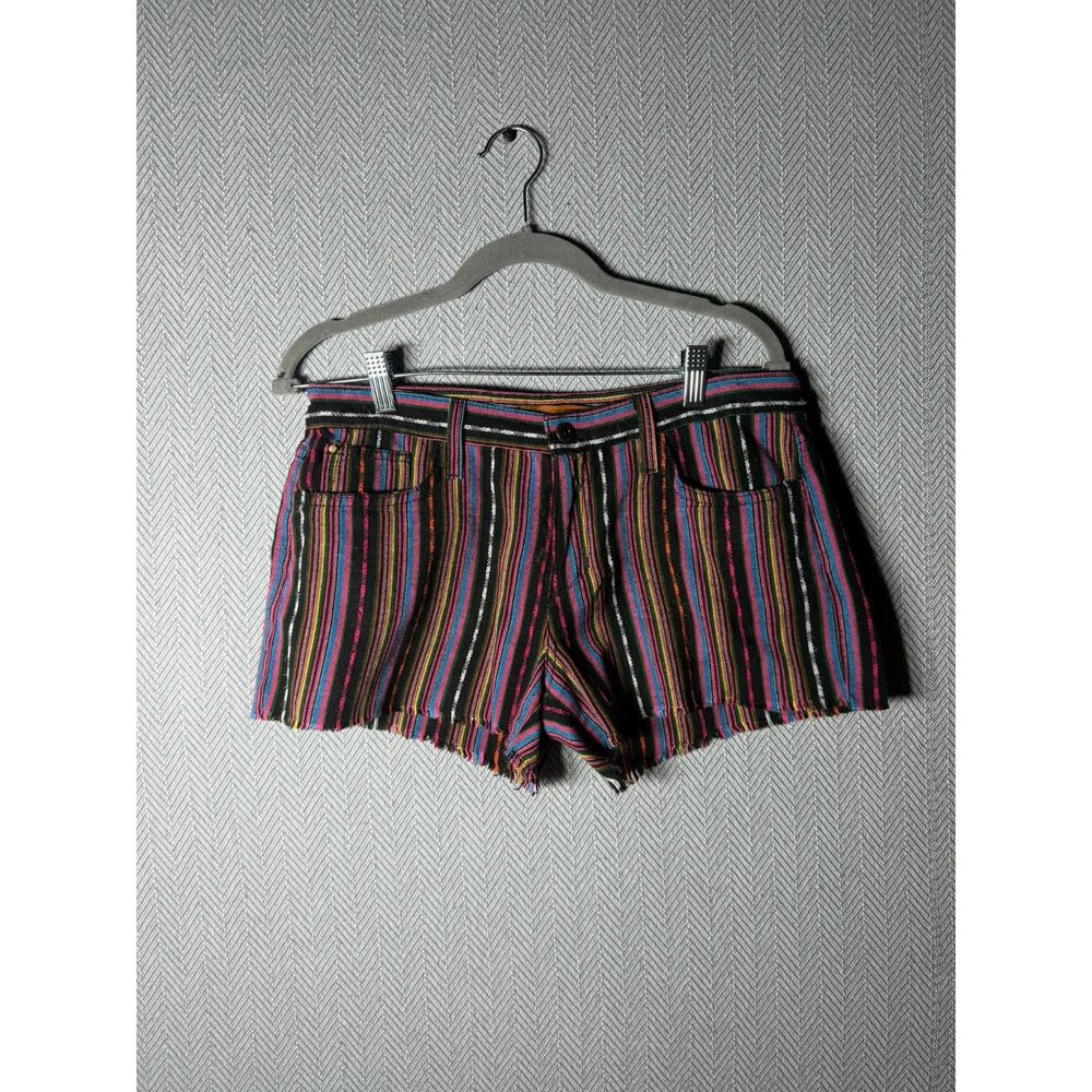 Joe's Vintage Reserve Jeans Shorts 1971 striped rainbow retro sz27
